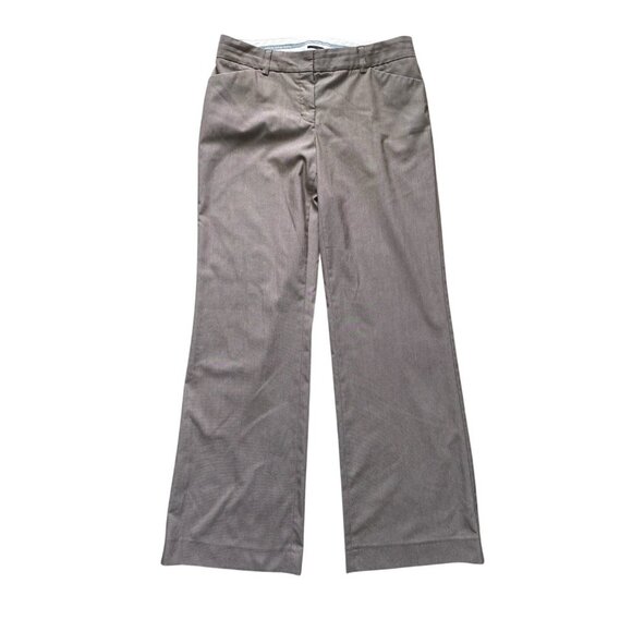 Express Womens Editor Beige Striped Dress Pants Wide Leg Size 4 Career Casual - Picture 1 of 6